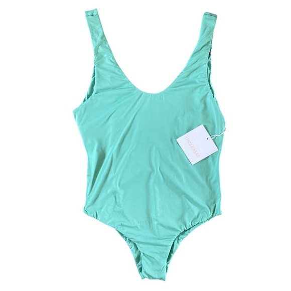 Mai Deluxe Collection Bonita Bodysuit Swimsuit NWT in Jade - Picture 2 of 8